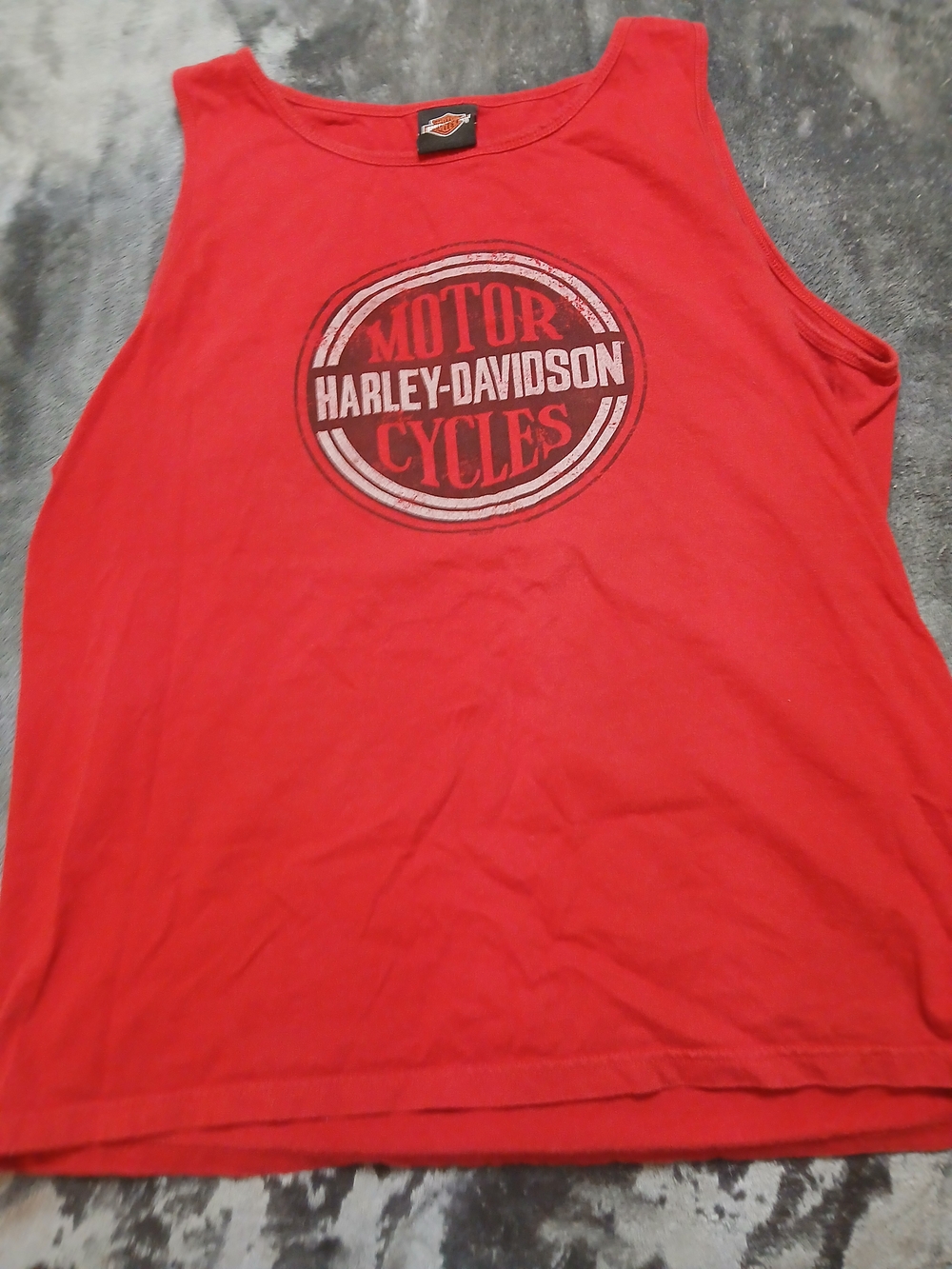 Harley-Davidson Red Men's Tank Top - Motor Cycles Logo